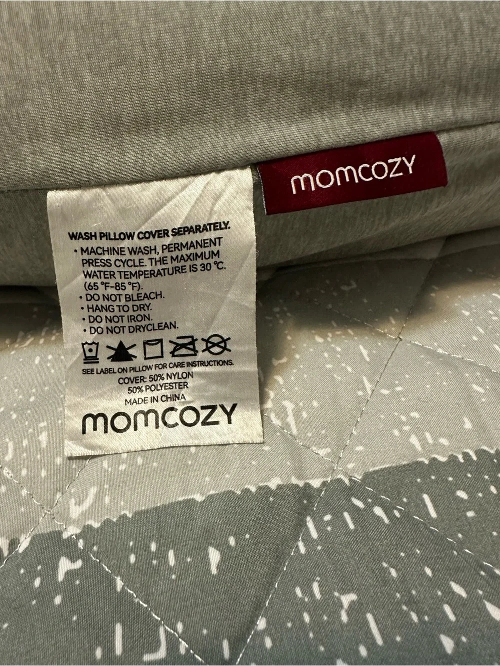 Gray Pregnancy Pillow - Full Body Support